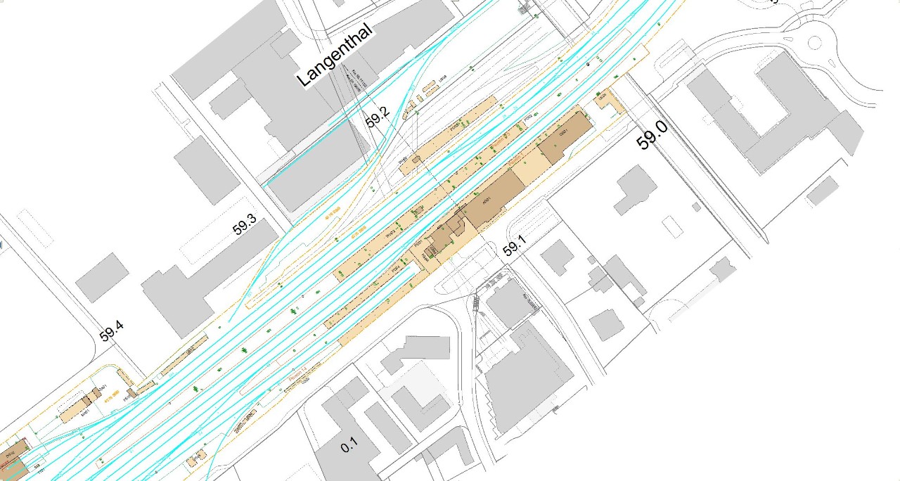 Bahnhof und Ausrüstung