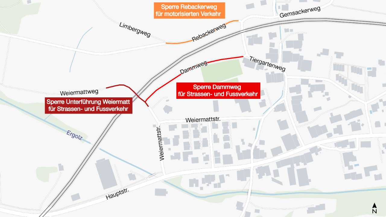 Die Karte zeigt, wo Wegsperren geplant sind. 