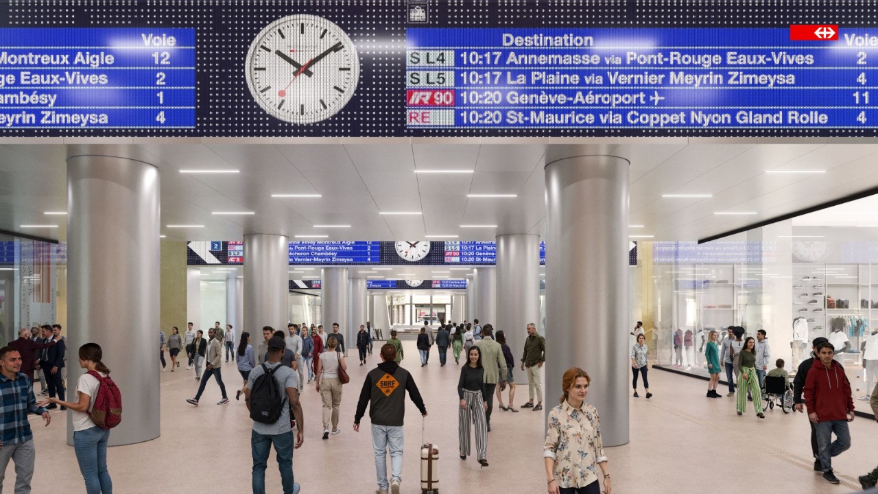 A l’intérieur du nouveau passage central.