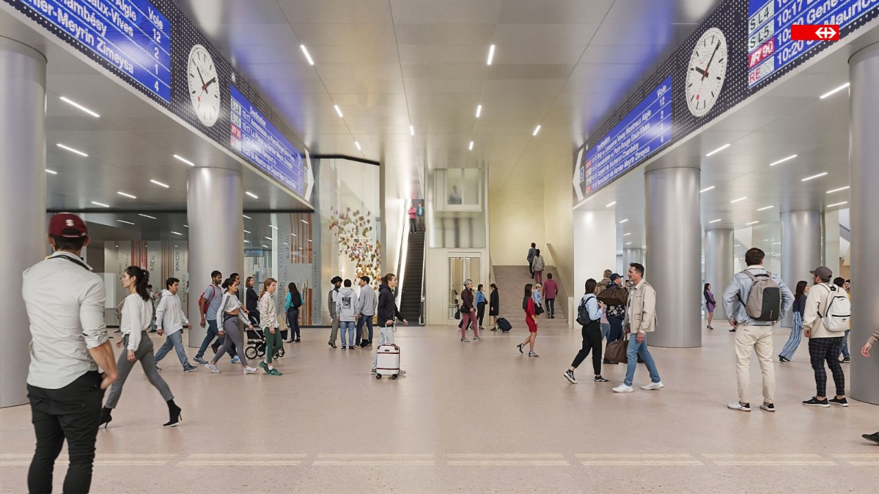 A l’intérieur du nouveau passage central.