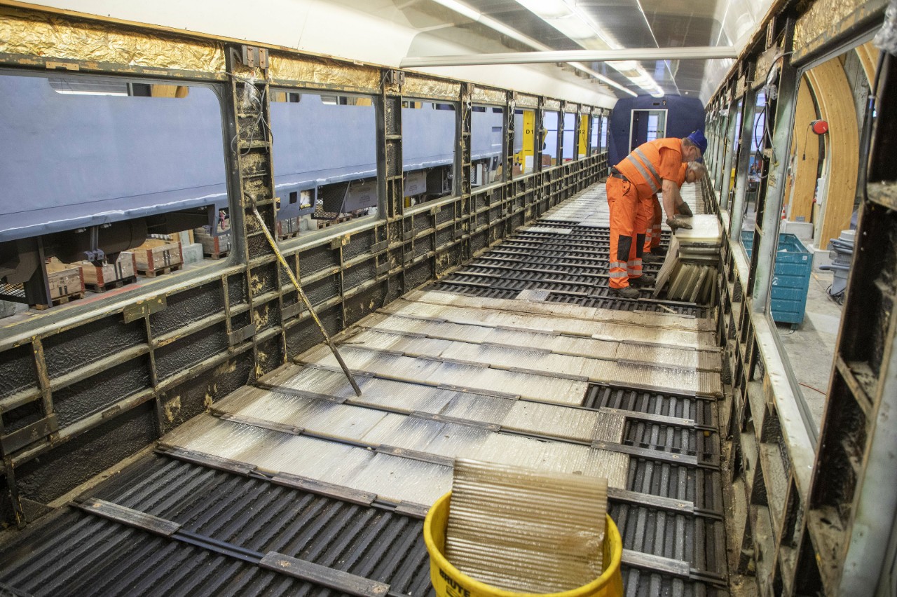 Sanierung Zugwagons.